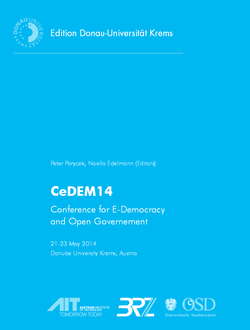 CeDEM14 - International Conference for E-Democracy and Open Government 2014